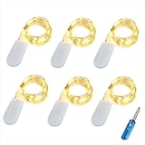 BXROIU 20er Micro LED Lichterkette mit CR2032 Batterie betrieb Auf 2 Meter...