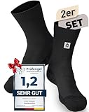 CORE GORIMO – 2 Paar – Merino Wandersocken Damen & Herren - mit Anti-Blasen...