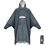 ANYOO Wasserdichter Regenponcho Winddichter Regenmantel mit Seitlichem...