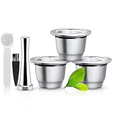 Kaffeekapseln Kapseln wiederverwendbar Edelstahl Kompatibel mit Nes presso, 3...