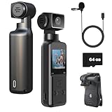 ydi 4K Körperkamera Bodycam Video & Audio Taschen Mini Vlog Cam 270° Drehbarer...