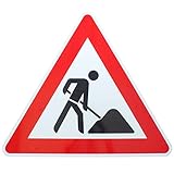 ORIGINAL Verkehrsschild ACHTUNG BAUSTELLE Nr. 123 Verkehrszeichen 900 mm...