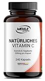 Natürliches Vitamin C Hochdosiert - 240 Vegane Kapseln 4 Monatsvorrat...