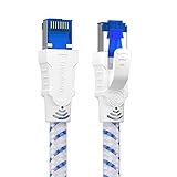 Lan Kabel 3m, Cat 8 Netzwerkkabel 3meter, Ethernet Kabel Gigabit Patch Kabel...