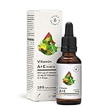 AURA HERBALS® Vitamin A + E Forte 900 Tropfen - Flüssig 30ml - Natürliche...