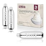 Vaily Sahnekapseln 24er Pack - N2O Kapseln für Sahnespender und Sahnesyphons -...
