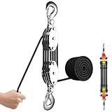 Flaschenzug Arbeitssparender, 2000 kg Max. 8:1 Hubkraft, Schwerlast Flaschenzug...