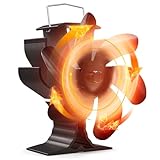 Signstek Ofenventilator, wärmebetriebener Kaminventilator mit 6 Blätter, leise...