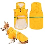 Amexo Hunderegenmantel mit Reflektierenden Streifen Wasserdichter Hundemantel...