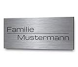 Edelstahl Türschild personalisiert mit Gravur - ab 8x3,5 cm - Riesige Motiv...