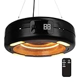 Home It® Hängender Terrassenheizer mit Carbonröhre und LED-Beleuchtung –...