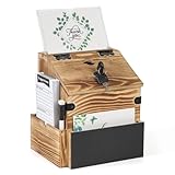Optyuwah Vorschlagsbox Holz, Namensschild Briefkasten mit Zeitungsfach,...