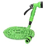 Navaris Flexibler Gartenschlauch 2,5-7,5m - mit 7 Funktionen Brause und...