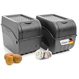 Novaliv Kartoffel Aufbewahrungsbox | 2x groß 9L | ANTHRAZIT GRAU | Zwiebelbox |...