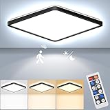 RDGOOD Sensor LED Deckenleuchte Dimmbar mit Bewegungsmelder, 18W 1800LM Radar...