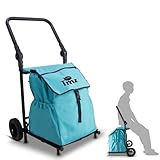 TMZ Einkaufstrolley klappbar mit 120L Kapazität und belastbar bis 50kg|...