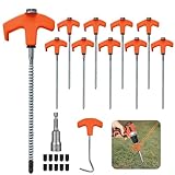10 Stück Drehbare Zeltheringe mit Gewinde,Heringe Erdnägel Stabil für Camping...