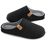 VeraCosy Herren Cord Pantoffeln gemütlich Anti-Rutsch-Gedächtnisschaum...