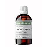 Traubenkernöl BIO kaltgepresst 100ml (Vitis Vinifera Seed Oil) von wesentlich.