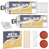 Metallkleber 100ml, 2K Flüssigmetall Kleber, Metall Kleber Extra Stark für...