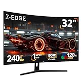 Z-Edge 32 Zoll Curved Gaming Monitor 240Hz 1ms MPRT Full HD LED Monitor, 16:9...
