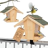 Vogelhaus zum Aufhängen Vogelfutterhaus - Vogelfutterspender Vogelhaus Balkon...