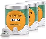 Saula Premium Packung mit 3 Dosen mit 60 kompostierbaren Kapseln. 100%...