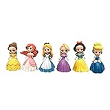 MODALI 6 Stück Mini Figuren Set,Disney Princess Cake Topper,Disney Princess...