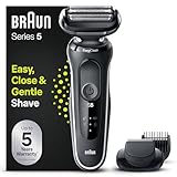 Braun Series 5 Elektrorasierer mit EasyClick Aufsatz, Barttrimmer, Rasierer...