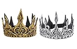 VKI® 2 Stück Mittelalterliche Königskrone Stirnband Tiara Bühne Halloween...