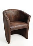 Design Cocktailsessel Antik Braun Sessel Clubsessel Loungesessel Club Möbel...