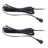 Leloco 2 Stück IP44 Wasserdichtes Solar Kabel 3.0m - Verlängerungskabel für...