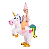Spooktacular Creations Aufblasbares Kostüm Einhorn reitet ein Einhorn Air...