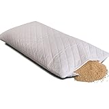 GIRAFFENLAND Bio-Hirsekissen 40x80cm Steppware weiß, direkt befüllt | Stütz...