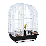 Relaxdays Vogelkäfig, Käfig Kanarienvögel, Zebrafinken, Sitzstangen,...