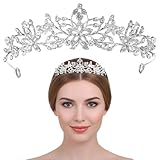 TIESOME Strass Kristall Tiara,Diadem Hochzeit Krone Stirnband Frauen Elegante...