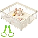 Julrrimg Laufstall Baby 175x150 cm – Großer Baby Laufgitter XXL...