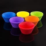 PRECORN Cupcake-Formen Muffinformen 24er-Set: Vielfarbige, Wiederverwendbare...