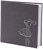Pagna Gedenkbuch Calla (Kondolenzbuch, 180 Seiten), Grau