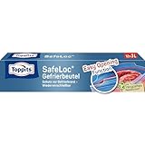 Toppits Doppelverschluss-Gefrierbeutel SafeLoc - 12 x 3L, Extra dick &...