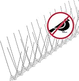 riijk 3 Meter Taubenabwehr Balkon Spikes vormontiert, Rostfreie Taubenschreck...