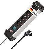 Brennenstuhl Premium-Alu-Line Steckdosenleiste 4-Fach/Steckerleiste Aus...