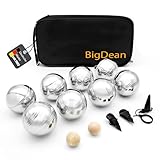 BigDean Boule Set mit 8 Boule Kugeln aus hochwertigem Edelstahl