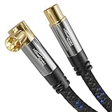 KabelDirekt – 4K Antennenkabel Nylon, TV Kabel gerade/90° gewinkelt – 1,5m...