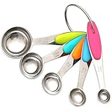 H&S Edelstahl Messlöffel 5er Set zum Backen und Kochen – 5x...