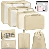 Koffer Organizer Set,9 Teilige Packing Cubes,Wasserdichte Reise Kleidertaschen,...