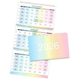 3 Monatskalender 2026 - Wandkalender 2026, Monatskalender von Dezember 2025 bis...