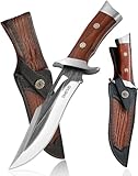 Omesio Outdoor Messer Großes Survival Bowie Messer besteht aus AST-Edelstahl,...