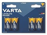 VARTA Batterien C Baby, 4 Stück, Longlife Power, Alkaline, 1,5V, ideal für...