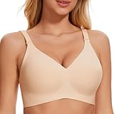 Nahtloser Minimizer BH Damen Ohne Bügel V-Ausschnitt Bralette Damen BHS...